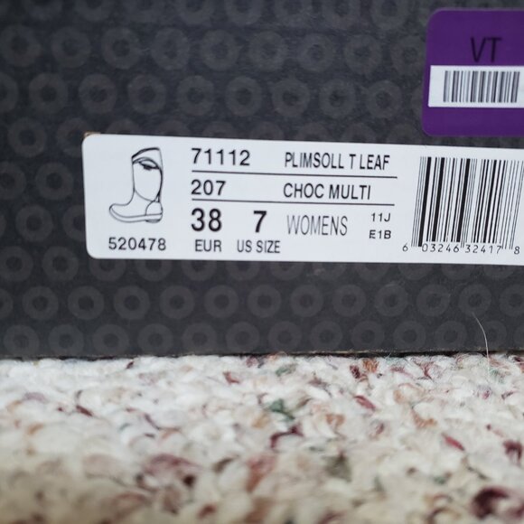 Bogs boots size 7 black floral like new - Picture 4 of 5